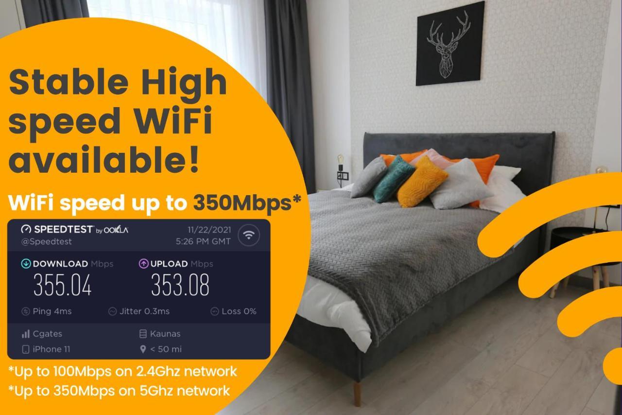 Comfy 2 Room Apartment - Free Parking - 350Mbps Wifi - Netflix Kaunas Exteriör bild